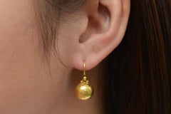 Gurhan 24kt Gold Hammered Spell Drop Earrings
