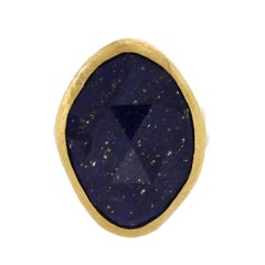 Gurhan 925 Silver and Yellow Gold Lapis Ring