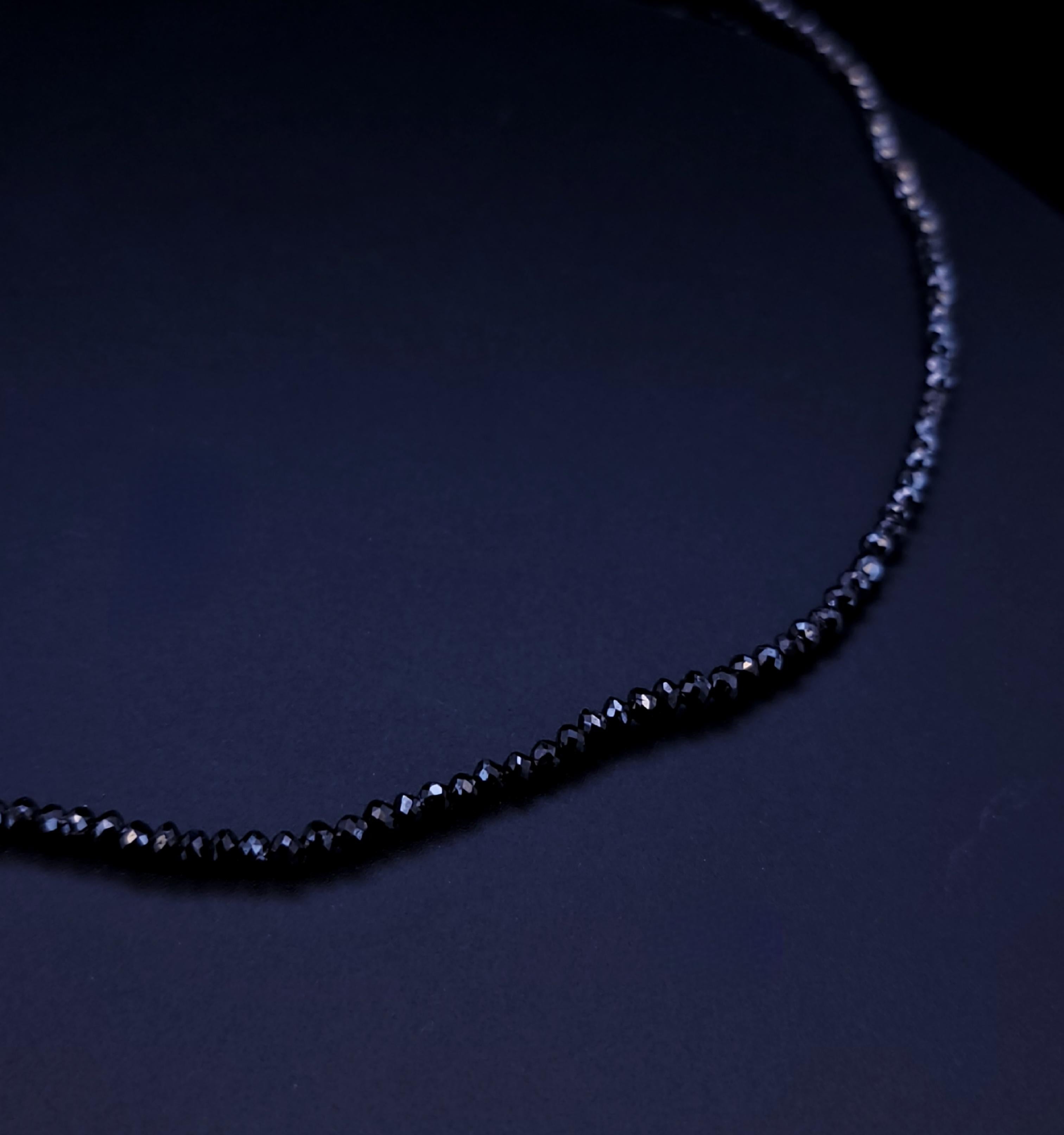 GURHAN 990 22k yellow gold 4ctw black diamonds necklaces 16'' stamped For Sale 1
