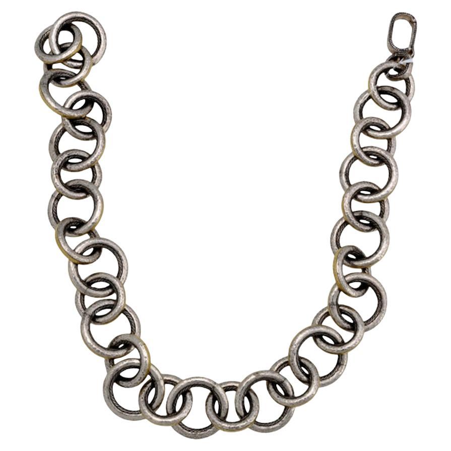 Collier Gurhan Circles en argent sterling avec détails en or jaune 24K en vente