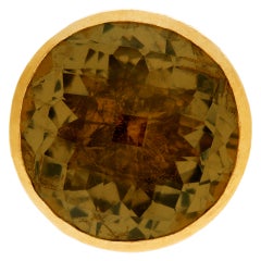Gurhan Faceted Quartz Ring in 24 Karat Hammered Yellow Gold