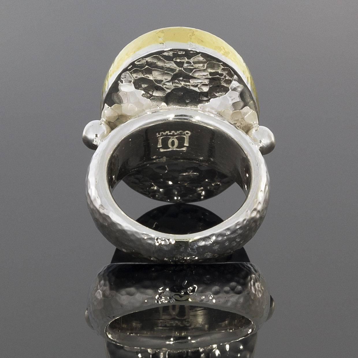 Oval Cut Gurhan Galapagos Collection Labradorite Bezel Ring