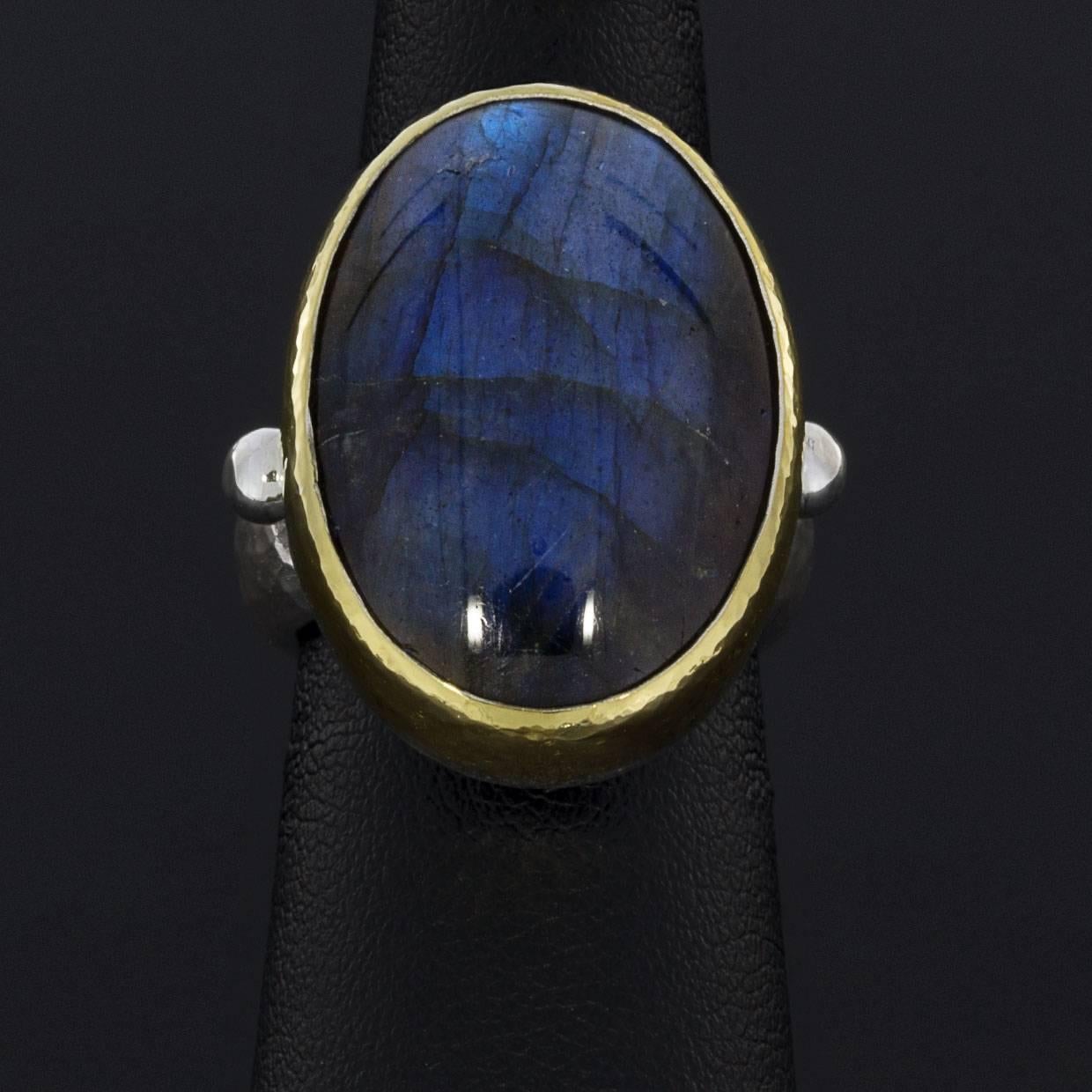 Women's or Men's Gurhan Galapagos Collection Labradorite Bezel Ring