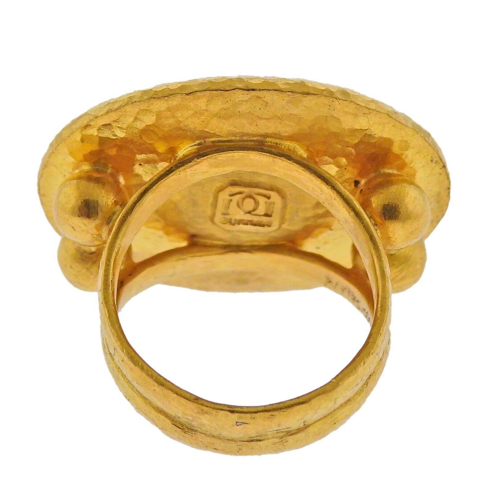 Cabochon Gurhan Gold Green Beryl Ring