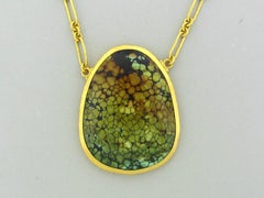 Gurhan Gold Turquoise Pendant Necklace