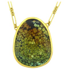 Gurhan Gold Turquoise Pendant Necklace