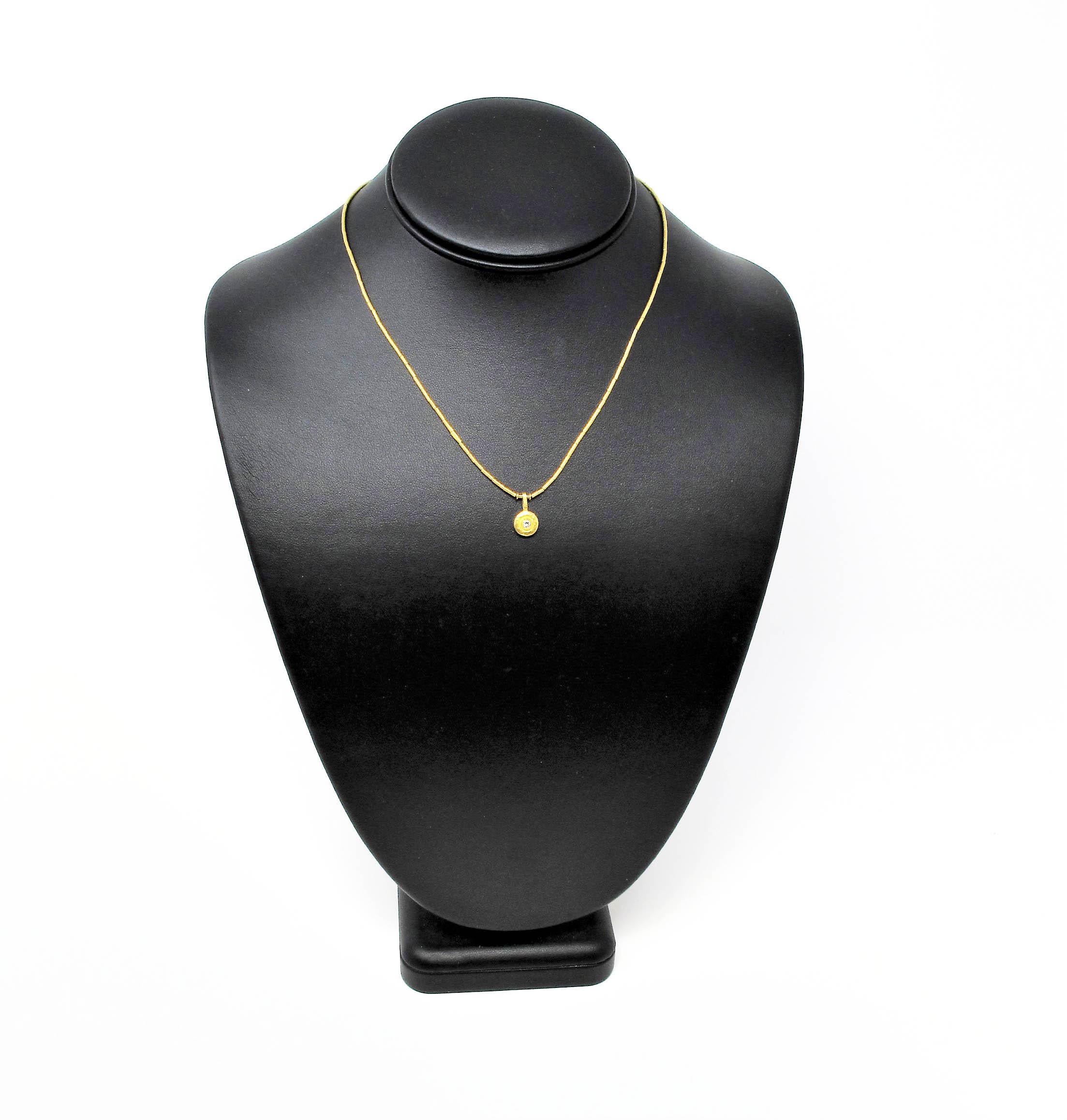 We are absolutely in love with this delicate, yet sleek handmade diamond pendant necklace by acclaimed jeweler, Gurhan. The incredible luxury craftsmanship that Gurhan is known for is brought to life in this stunning modern design. 

This gorgeous