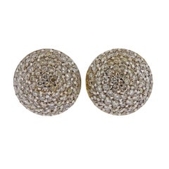 Louis Vuitton Diamond Gold Stud Earrings at 1stDibs
