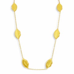 GURHAN Lips Motif Chain Necklace 24K Yellow Gold 18 inches