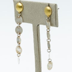 Gurhan Lush Stiletto Earrings in Sterling Silver & 24k Gold, SE-FL7-GLTT-5SFD