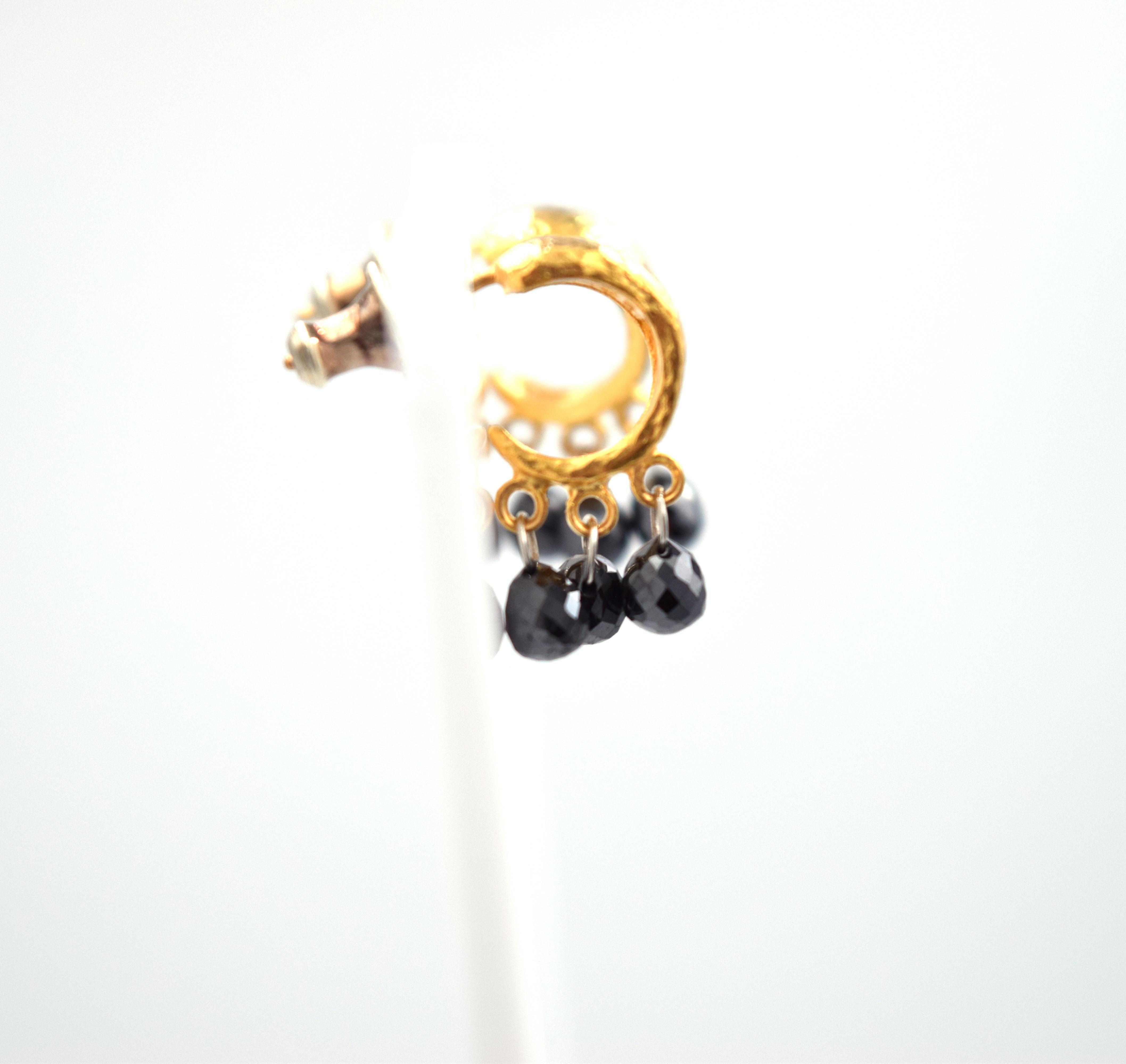 24 karat gold diamond earrings
