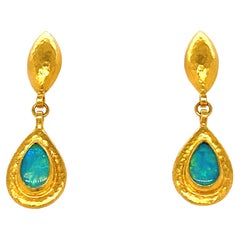 Gurhan One-of-a-Kind Opal Drop Earring in 24kt Gold