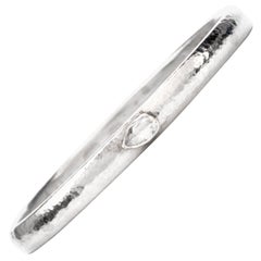 Gurhan Platinum Rose Cut Diamond Bangle Bracelet