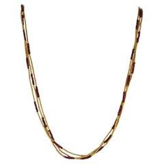 Gurhan Rain Collection 22k Gold Triple-Strand Ruby Beaded Necklace
