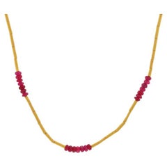 GURHAN Rain Ruby Necklace 16 3/4" - Yellow Gold 24k Rondelle