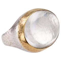 Gurhan Bergkristall Silber Gold Cocktail Ring