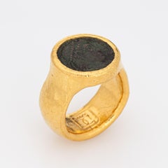 Gurhan Roman Coin Ring 24k Gold Estate Fine Jewelry One of a Kind