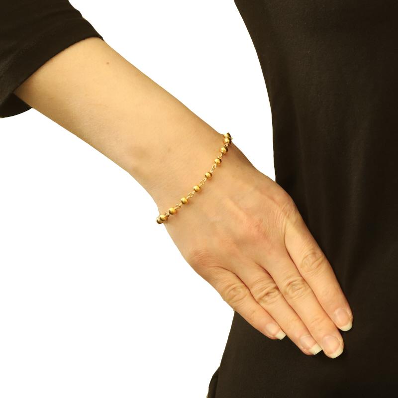 Gurhan Ruby Bead Link Chain Bracelet 7 1/4