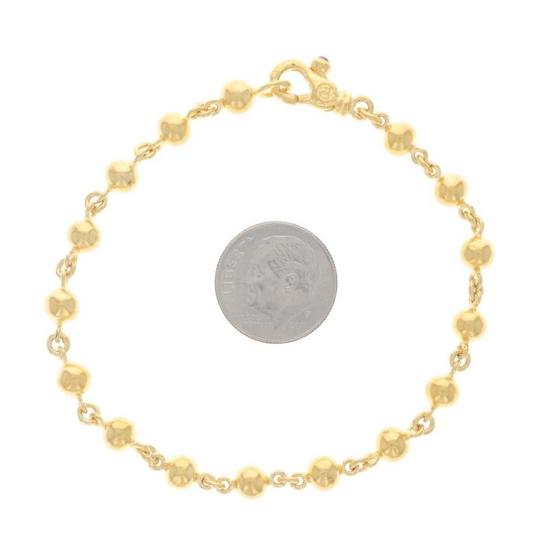 Gurhan Ruby Bead Link Chain Bracelet 7 1/4