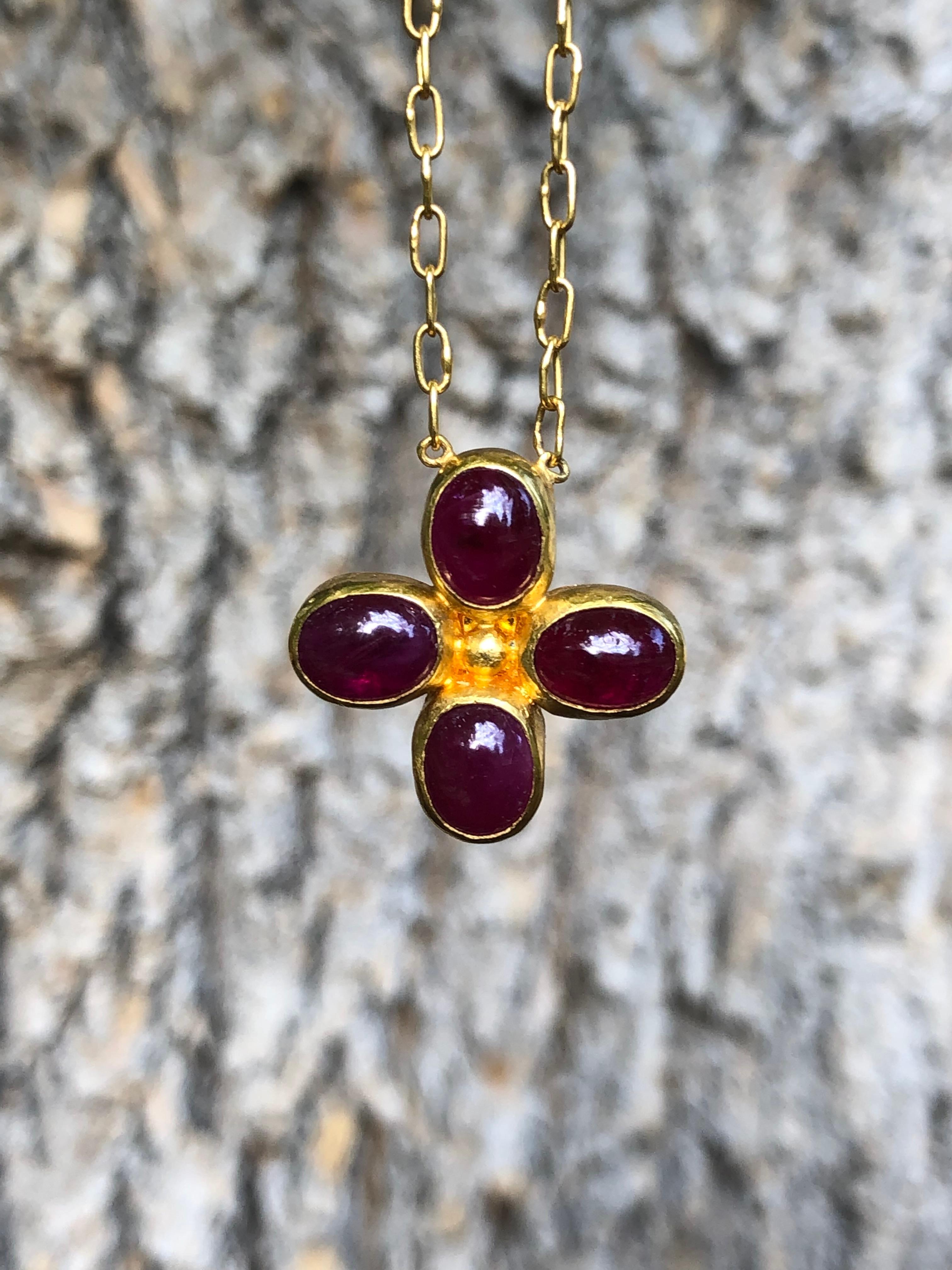 Artisan Gurhan Ruby Pendant in 24ky Gold
