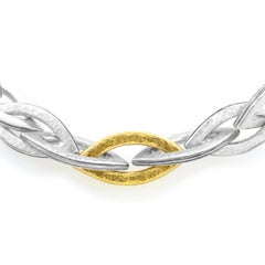 Gurhan Willow 24 Karat Yellow Gold Silver Link Collar Necklace