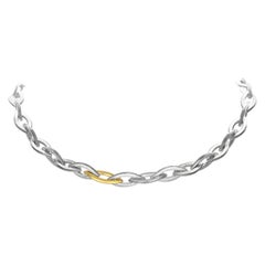 Gurhan Willow 24 Karat Yellow Gold Silver Link Collar Necklace