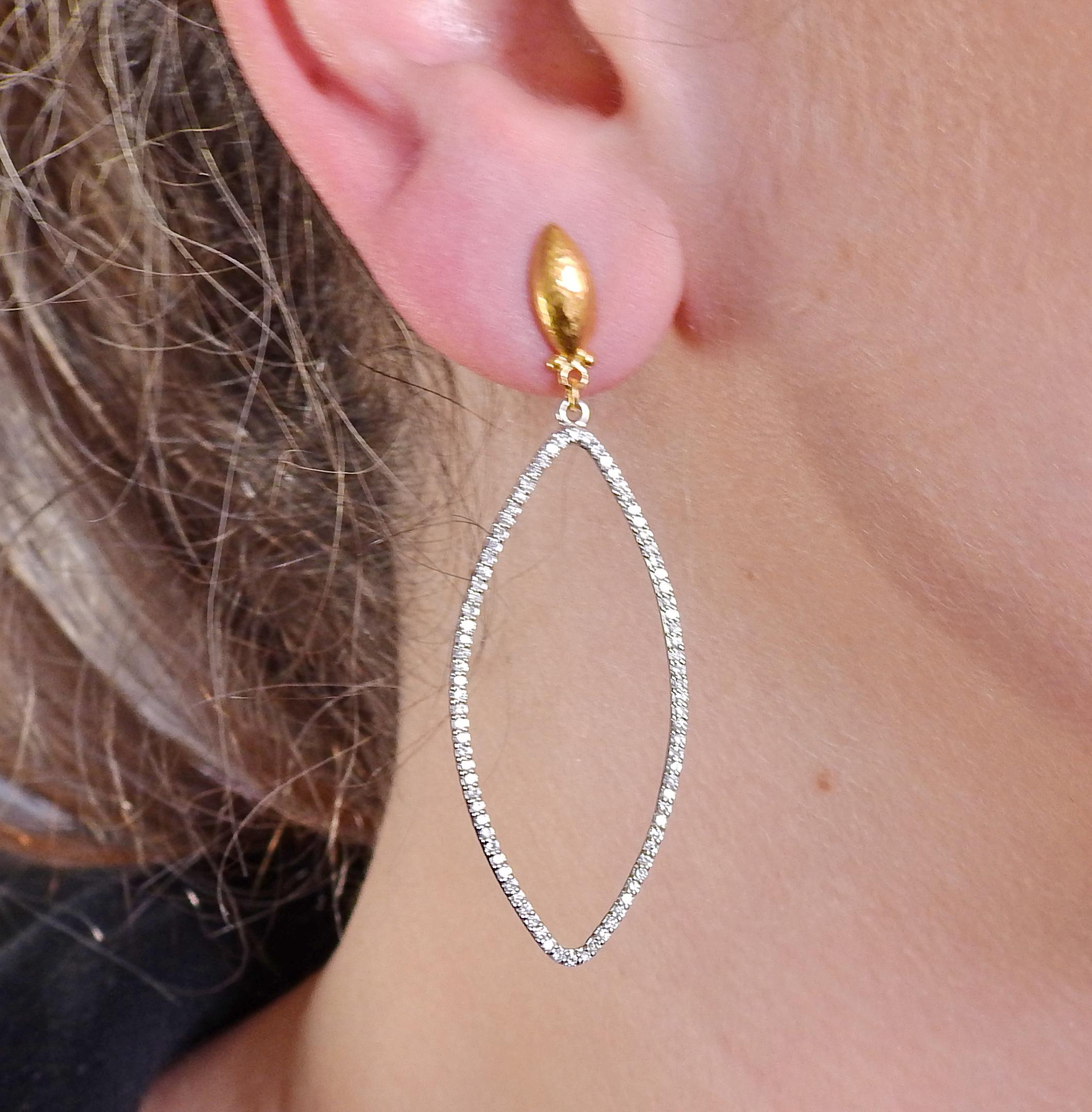 Women's Gurhan Willow Geo Gold Diamond Earrings