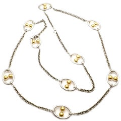 Gurhan Yellow Gold and Sterling Silver Necklace