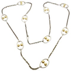 Gurhan Yellow Gold and Sterling Silver Necklace
