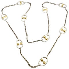 Gurhan Yellow Gold and Sterling Silver Necklace