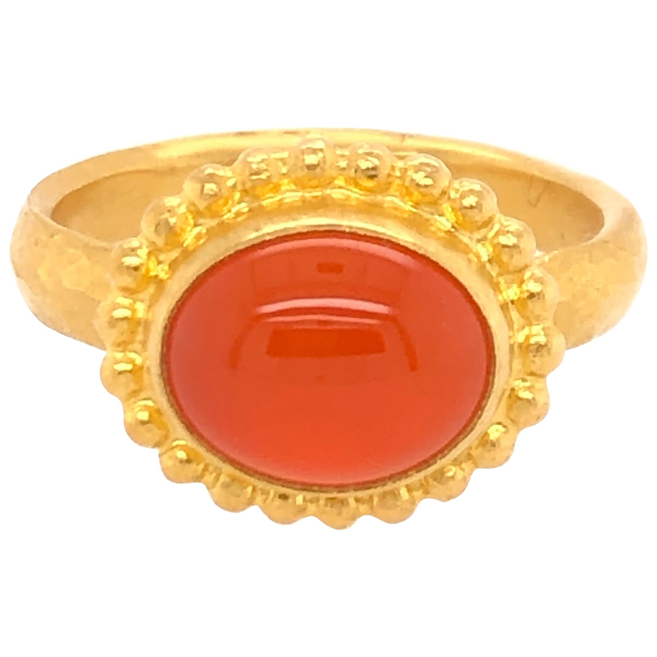 Gurhan Yellow Gold Fire Opal Ring