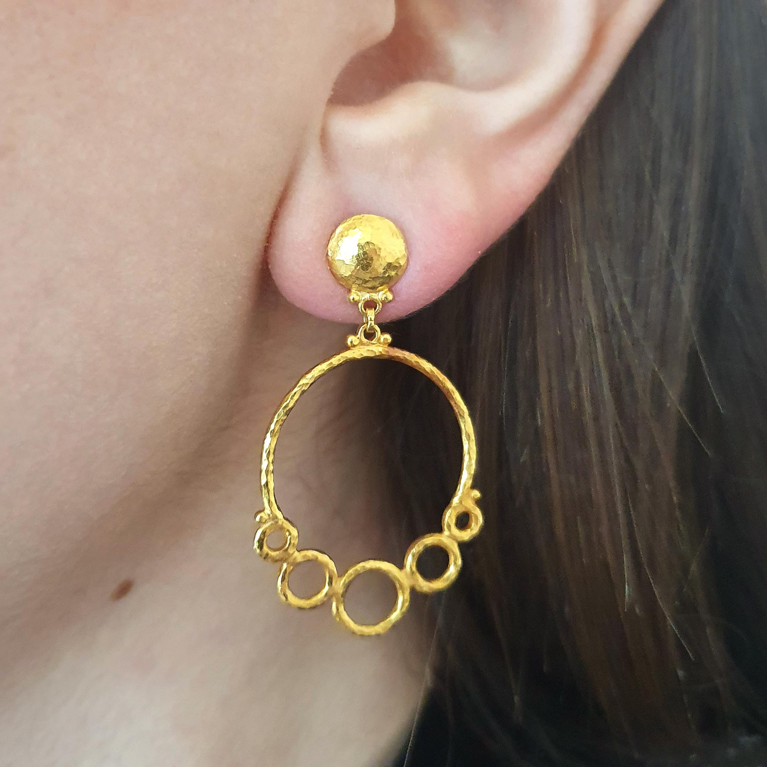 Women's Gurman Yellow Gold Etruscan Revival Earrings For Sale