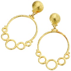 Gurman Yellow Gold Etruscan Revival Earrings