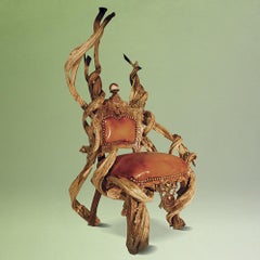 Guru Latex-Sessel mit Amethyst- und Citrinstein