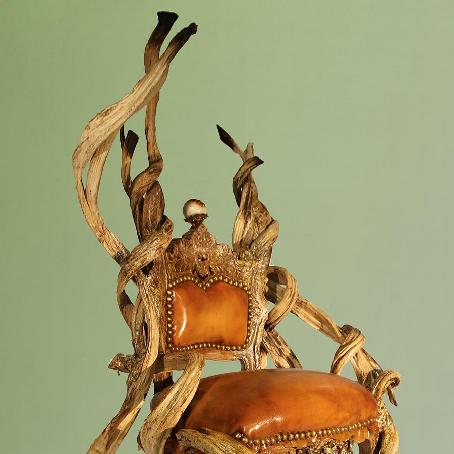 Guru Latex Armchair with Amethyst and Citrine Stone In New Condition For Sale In Paris, FR