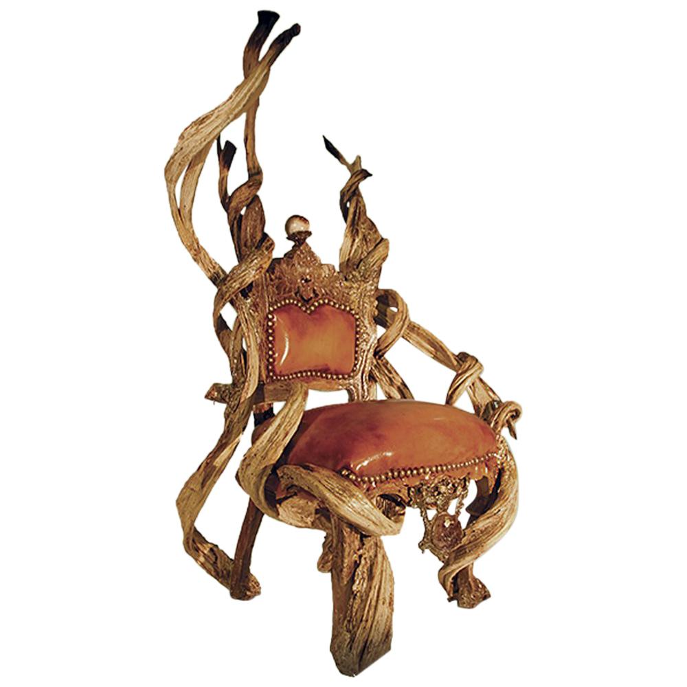 Sillón Guru de Látex con Amatista y Piedra Citrina