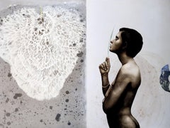 Invisible derrière la scène-II, acrylique sur toile de l'artiste indien « En stock »