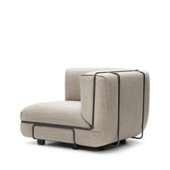 Gus Bakker GB Lounge Corner Chair, Steel Frame, Mid-Century Modern