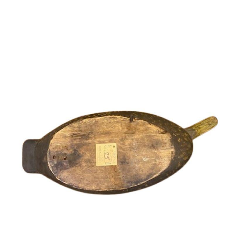 Señuelo de pato negro de cabeza torneada Gus Wilson, South Portland Maine, hacia 1930 Madera en venta