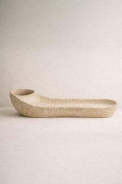 Gusanito One Of a Kind Bench in Travertine Stone by Andres Monnier