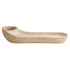 Gusanito One Of a Kind Bench in Travertine Stone by Andres Monnier