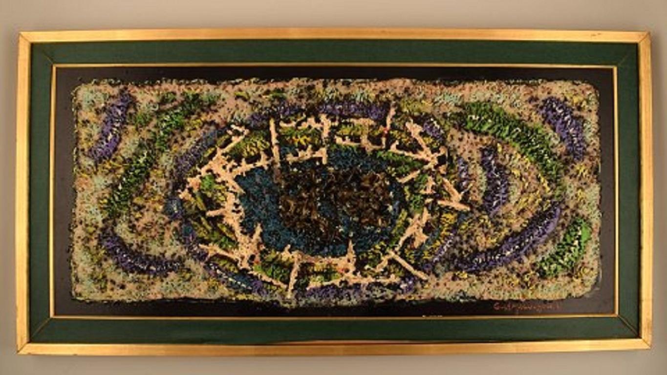 Gust Magnusson, Schweden. Öl auf Karton. Abstrakte Zusammensetzung. Datiert 1971.
Das Brett misst: 91 x 40 cm.
Der Rahmen misst: 6 cm.
Unterschrieben.
In ausgezeichnetem Zustand.