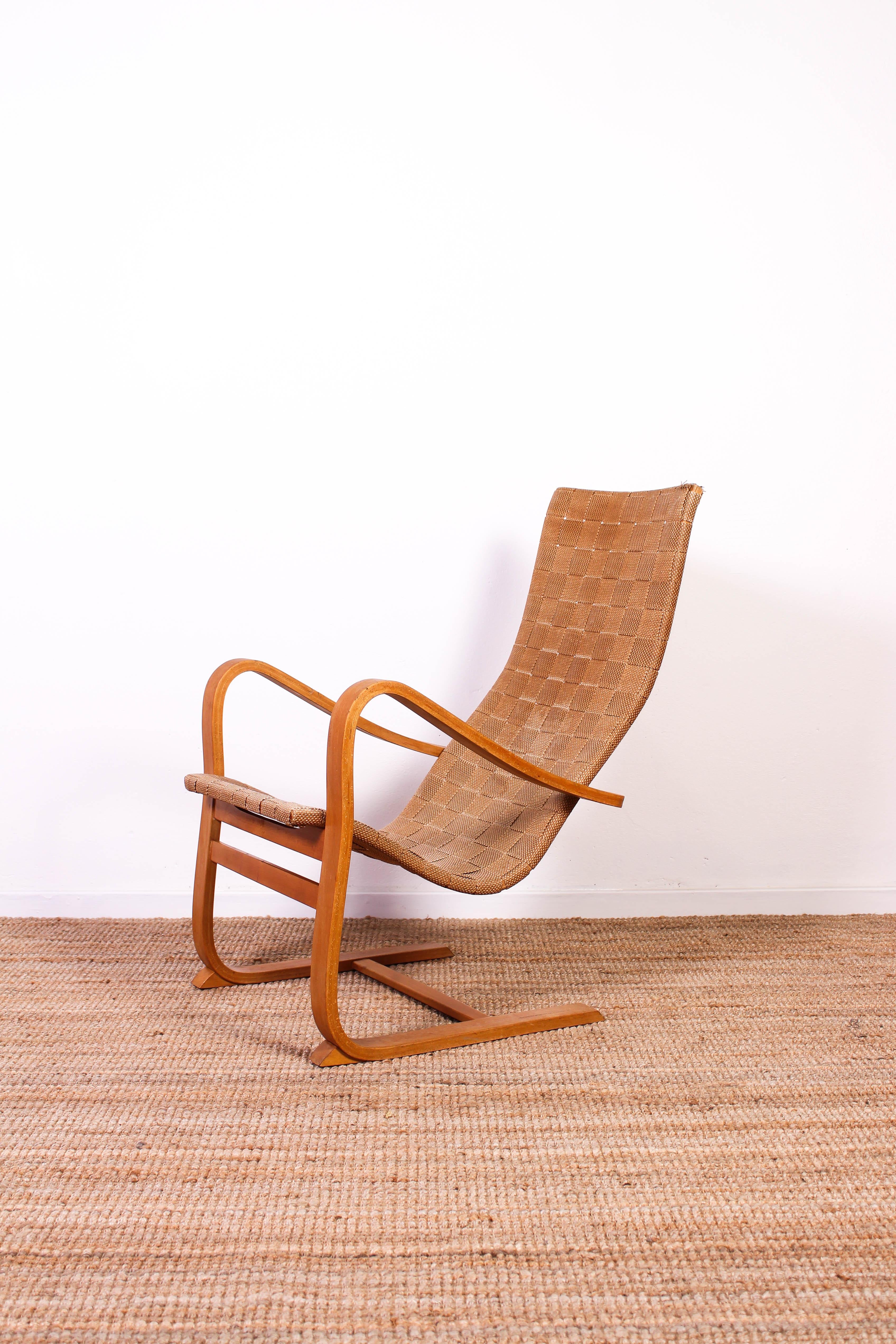 Gustaf Axel Berg Lounge Chair, 1940s In Fair Condition In Malmo, SE