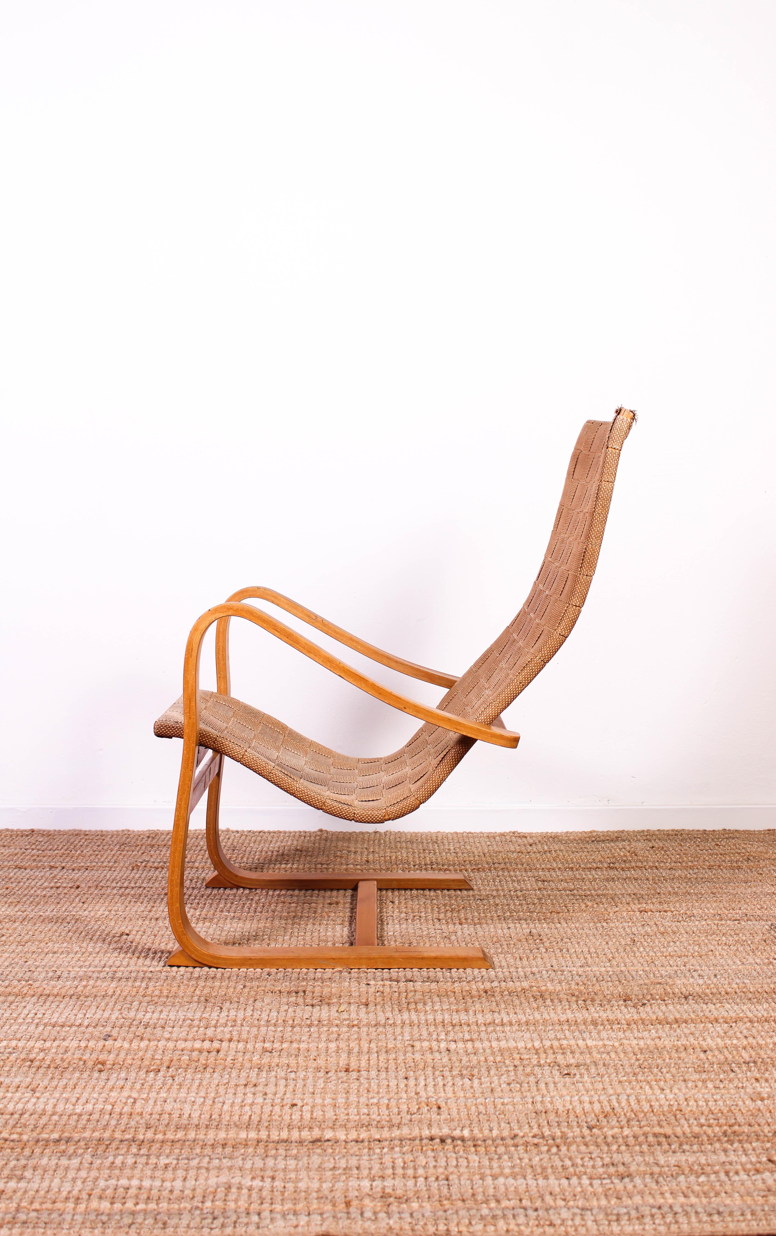 Mid-20th Century Gustaf Axel Berg Lounge Chair, 1940s