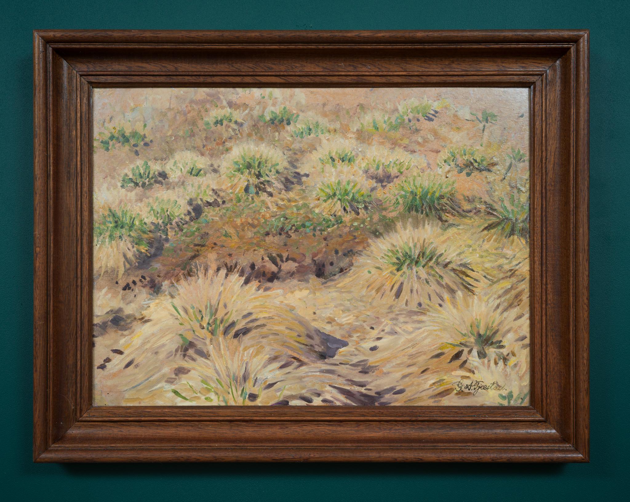 Estudio al óleo original del artista del Grupo Racksta Gustaf Fjaestad. Título Estudio de Tufts en venta 2