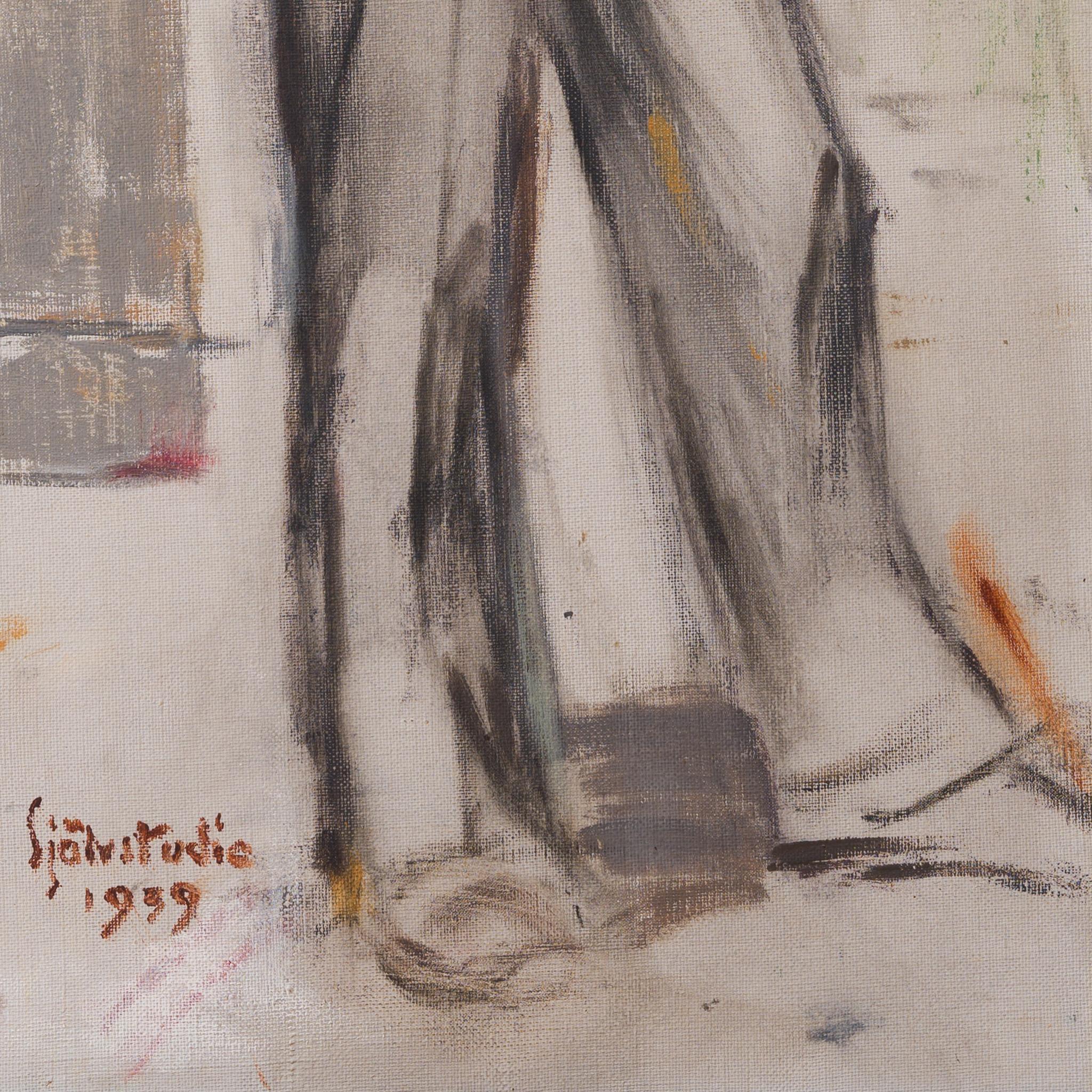 Gustaf Höglund: Self-Study (1939), a Rare and Striking Early Self-Portrait For Sale 6