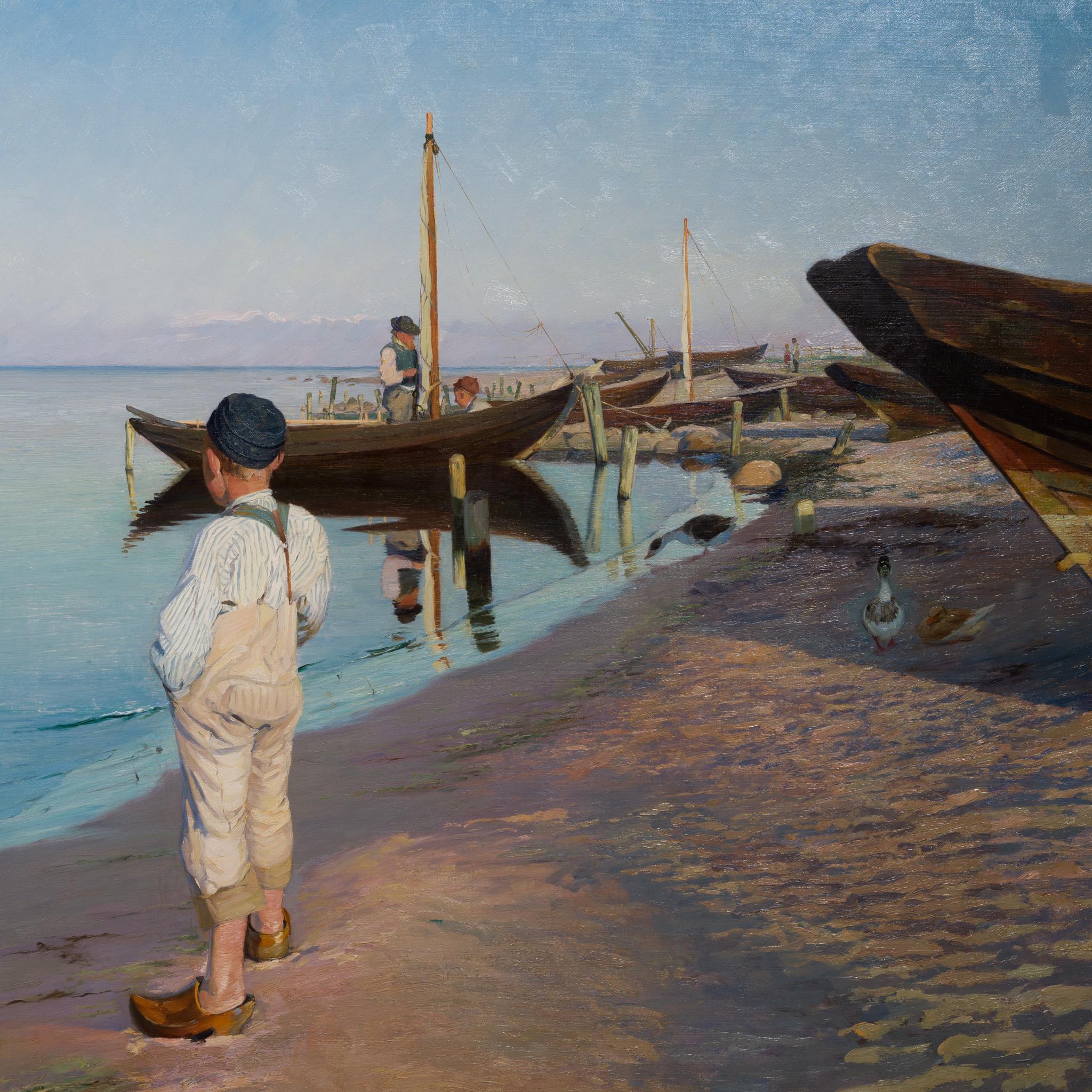 Nachmittagsstimmung - Walléns Skagen-ähnliches schwedisches Küsten-Meisterwerk (Post-Impressionismus), Painting, von Gustaf Theodor Wallén