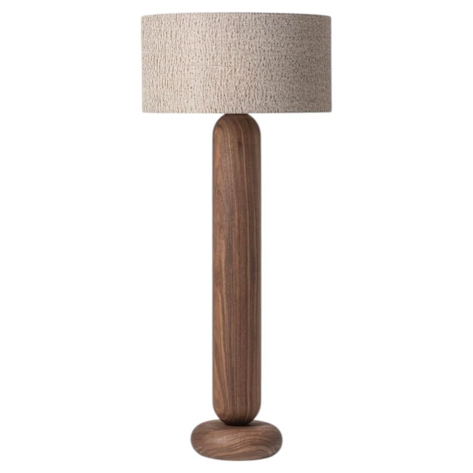Gustan CL140 Stehleuchte aus Nussbaumholz von Jeroen De Ruddere im Angebot