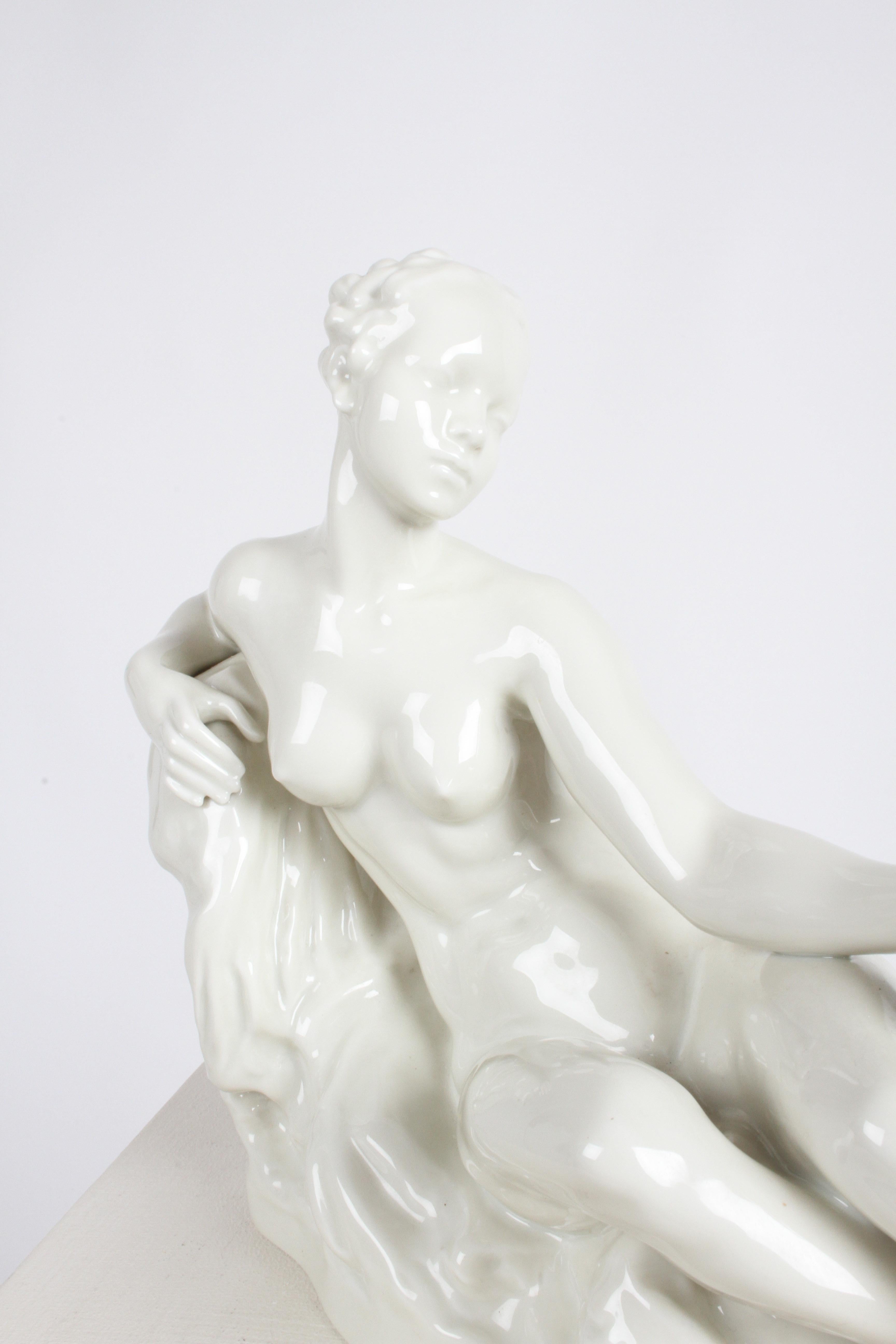 Gustav Adolf Bredow for Rosenthal Germany Art Deco 1934 Reclining Nude figurine  For Sale 9
