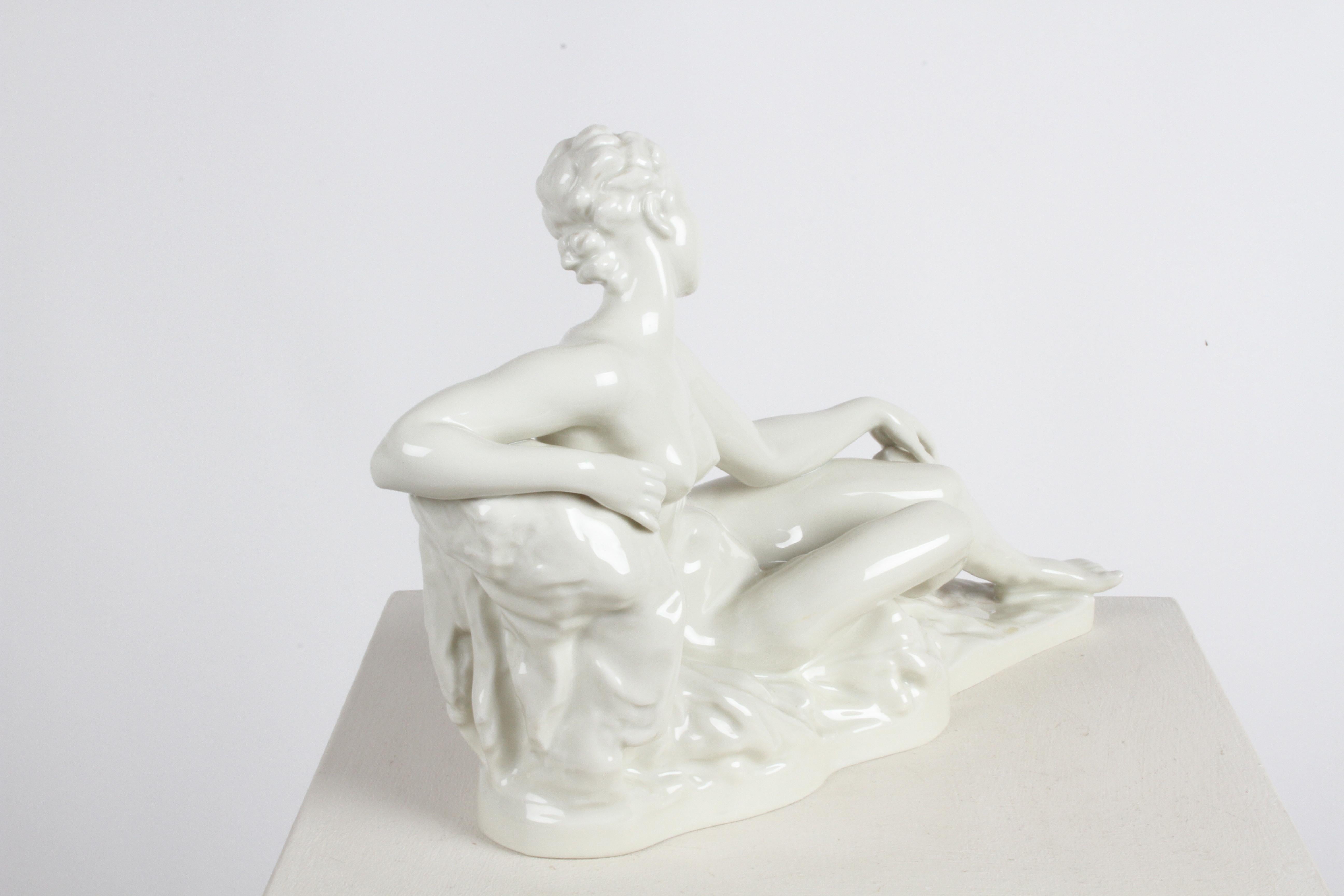 Rechteckige Aktfigur, Gustav Adolf Bredow für Rosenthal, Deutschland, Art déco 1934 (Porzellan) im Angebot